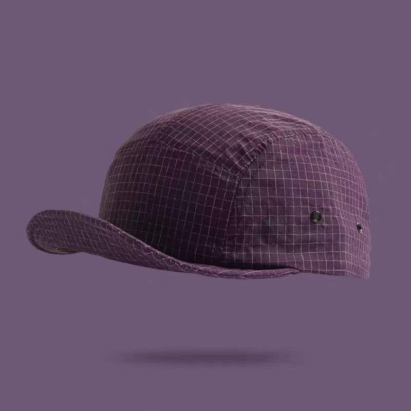 Men's And Women's Retro Checkered Classic Five-panel Casual Style Quick-drying Short Brim Baseball Cap, Daily Outing Versatile Sun Hat
