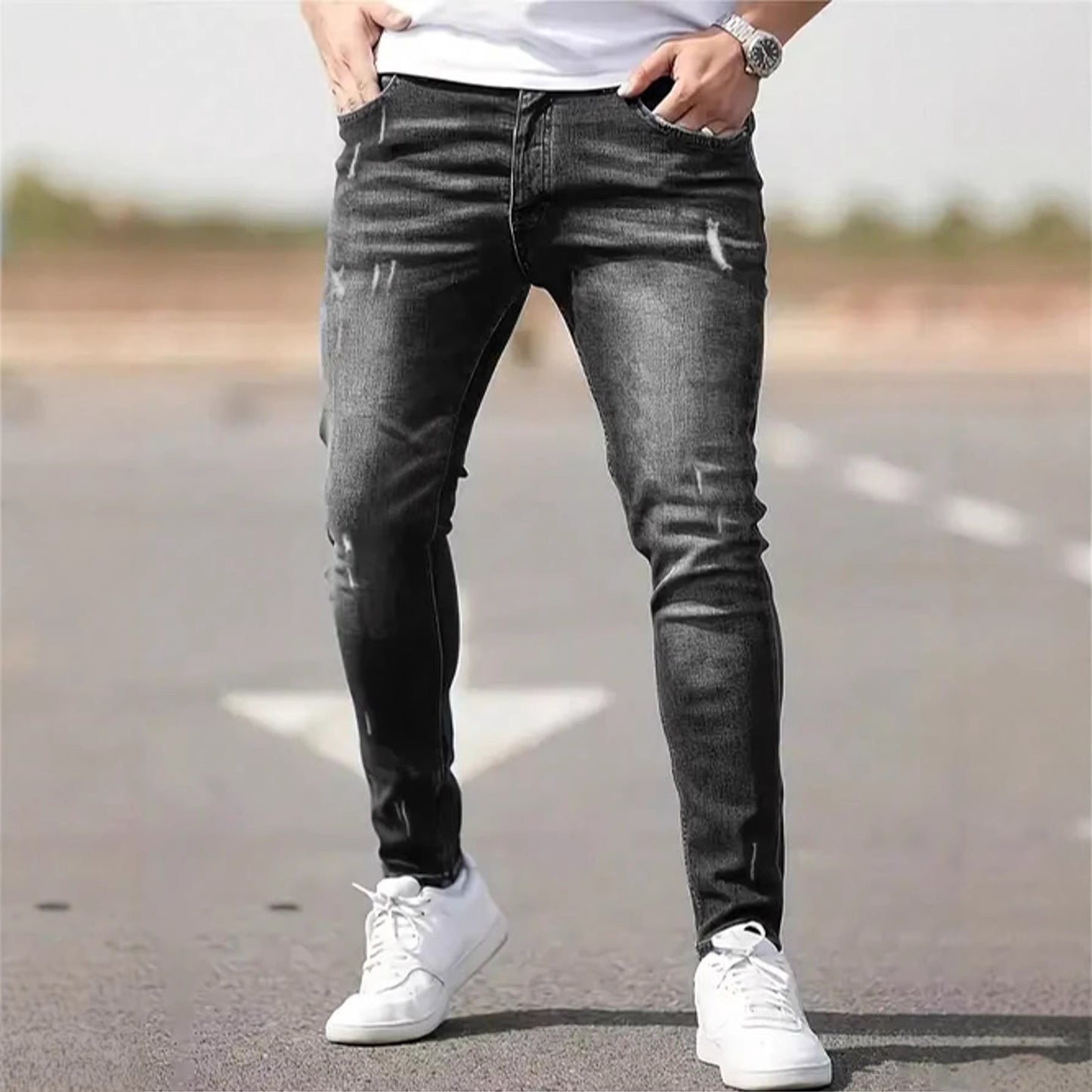 American-style Slim-fit Versatile Mens Skinny Jeans