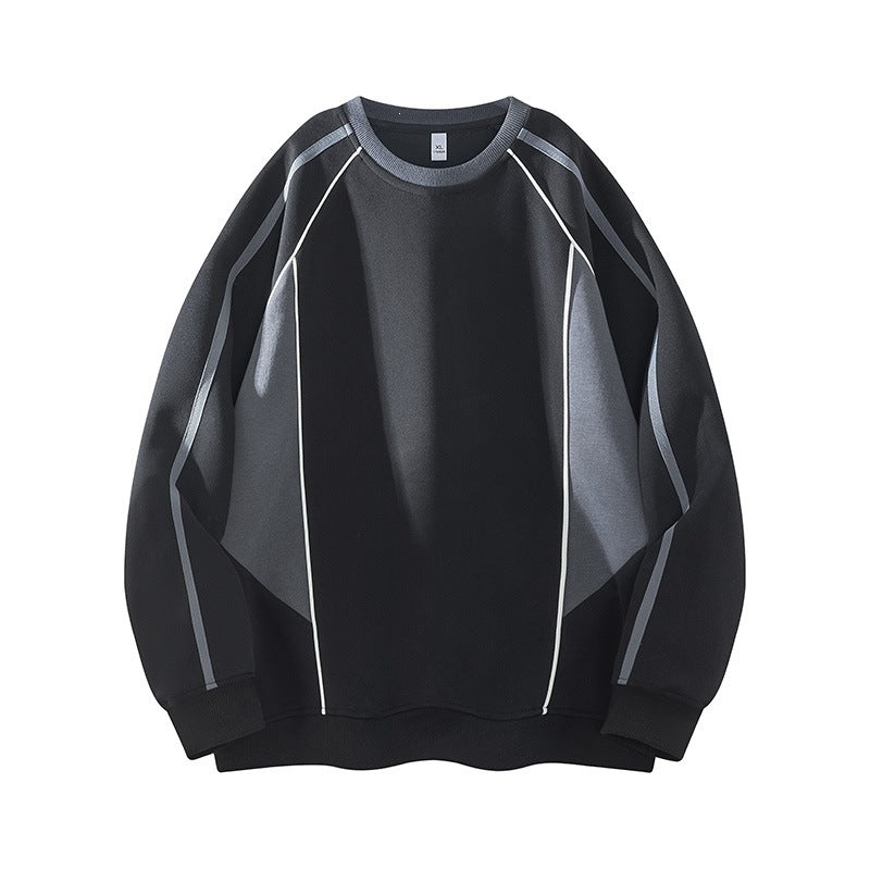 Patchwork Sporty Relaxed-fit Sweatshirt