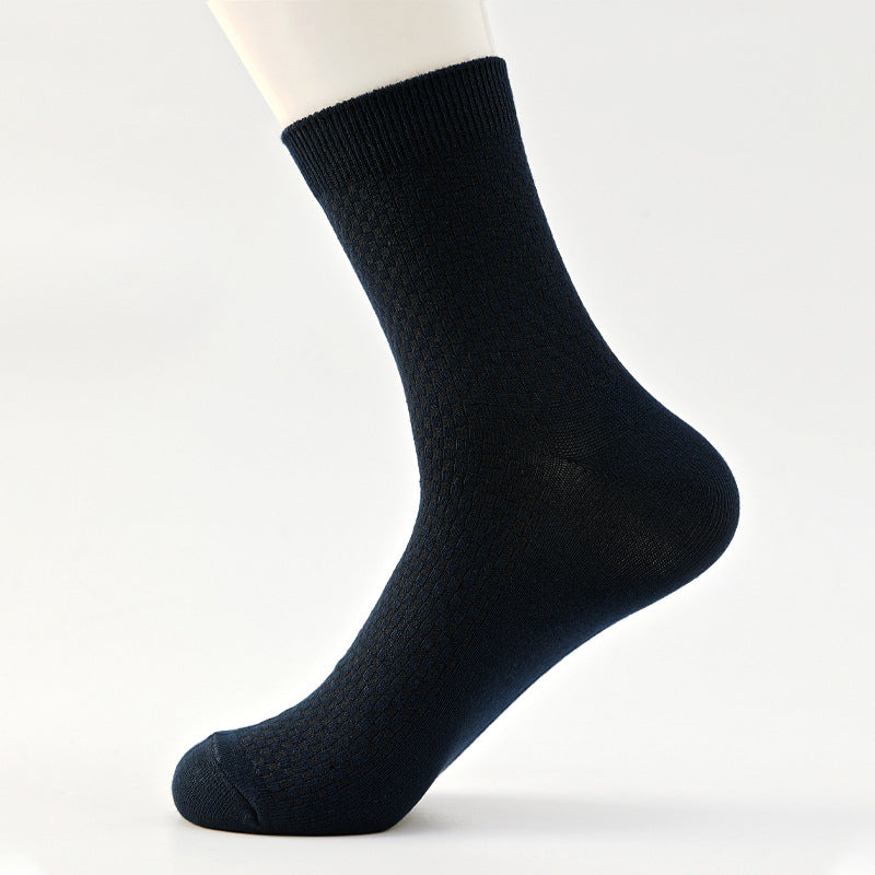 Casual Soft And Breathable Black Long Socksversatile For All Seasons