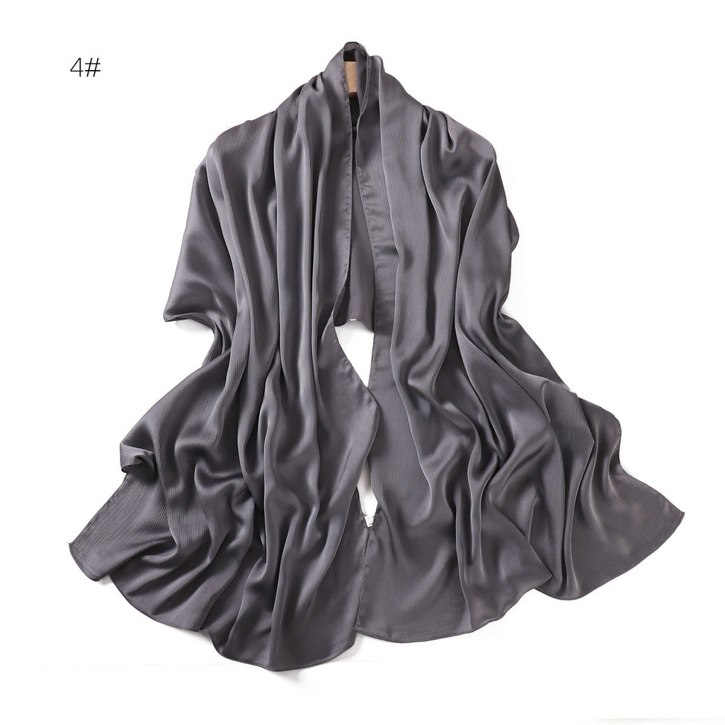 Solid-color Womens Summer Shawl Sunscreen Scarf