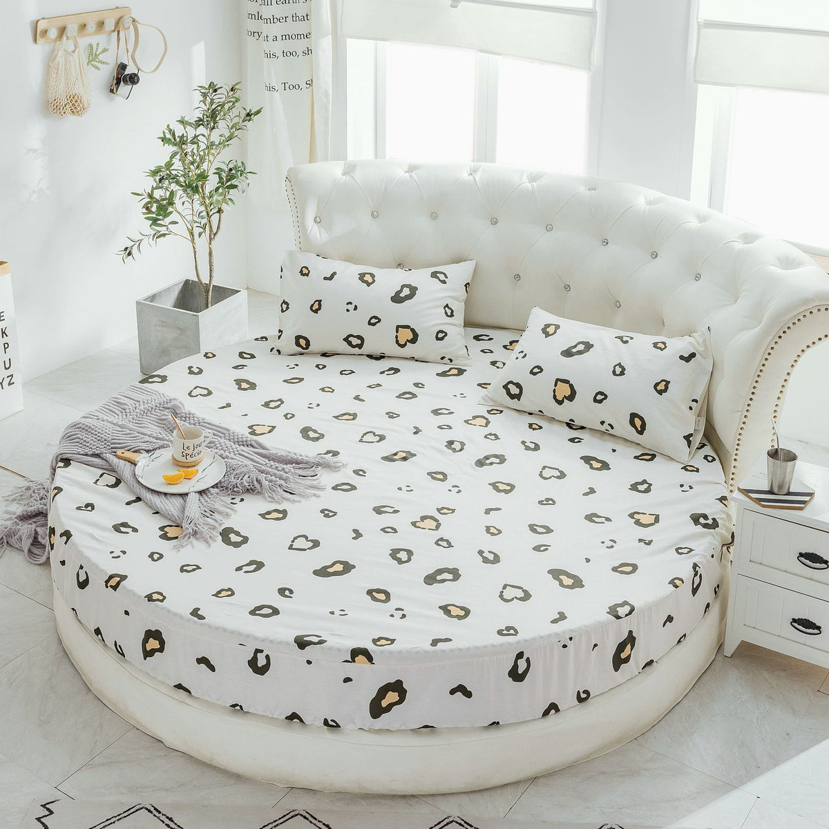 Round Bed Sheet Mattress Protector