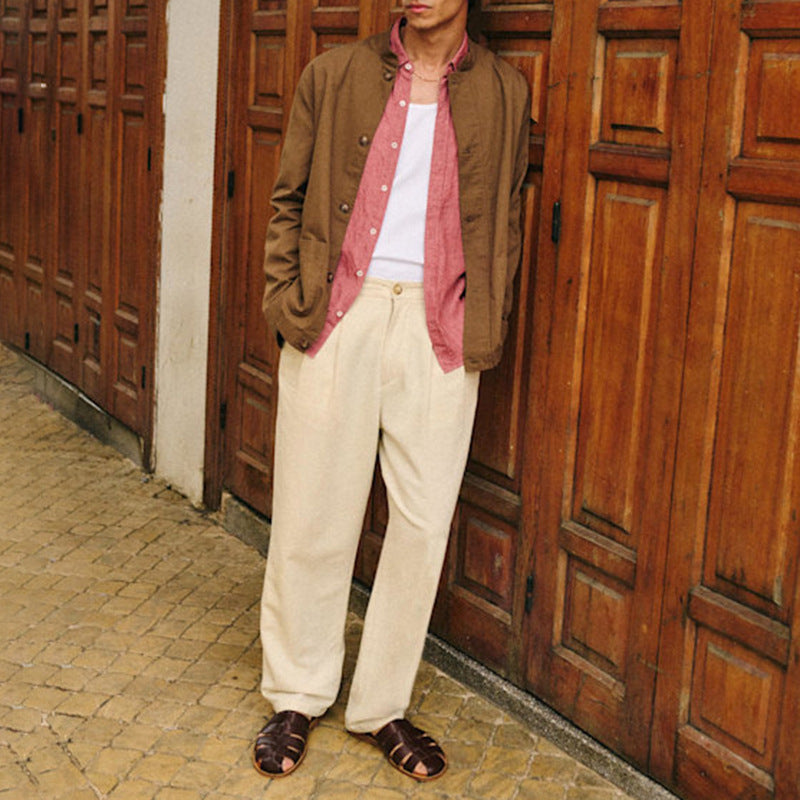 Springautumn New Mens Casual Suede Velvet Jacket