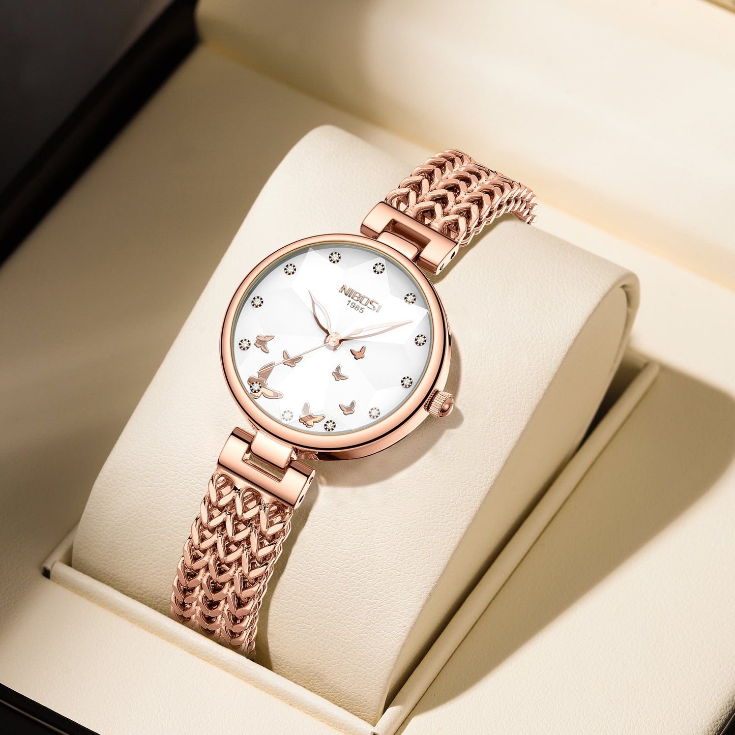 New Stylish Niche Womens Waterproof Watch With A Steel Band