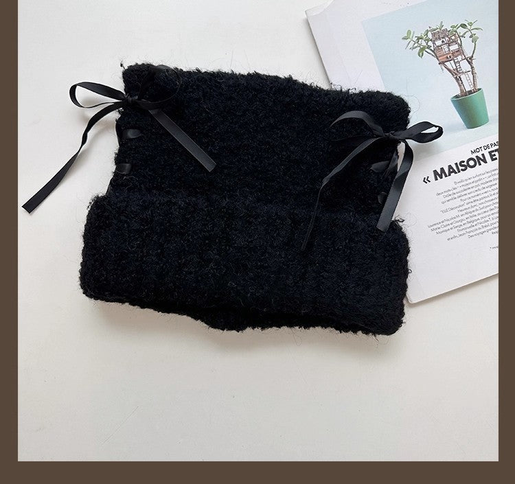 Bow-knot Knitted Casual Hat For Women