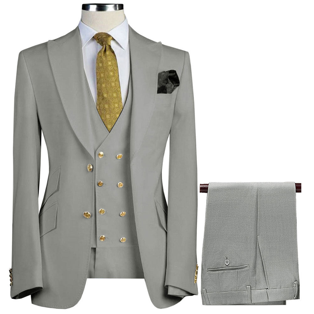 Casual And Versatile Mens Suit Vest Three-Piece Set