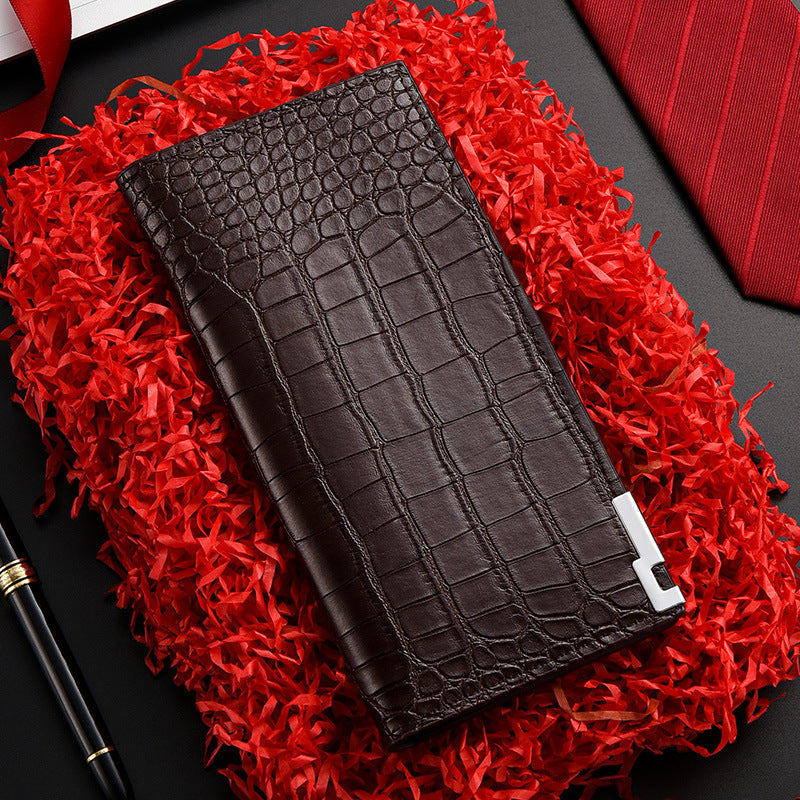 Mens Long Zipper Card Holder And Wallet 2-in-1