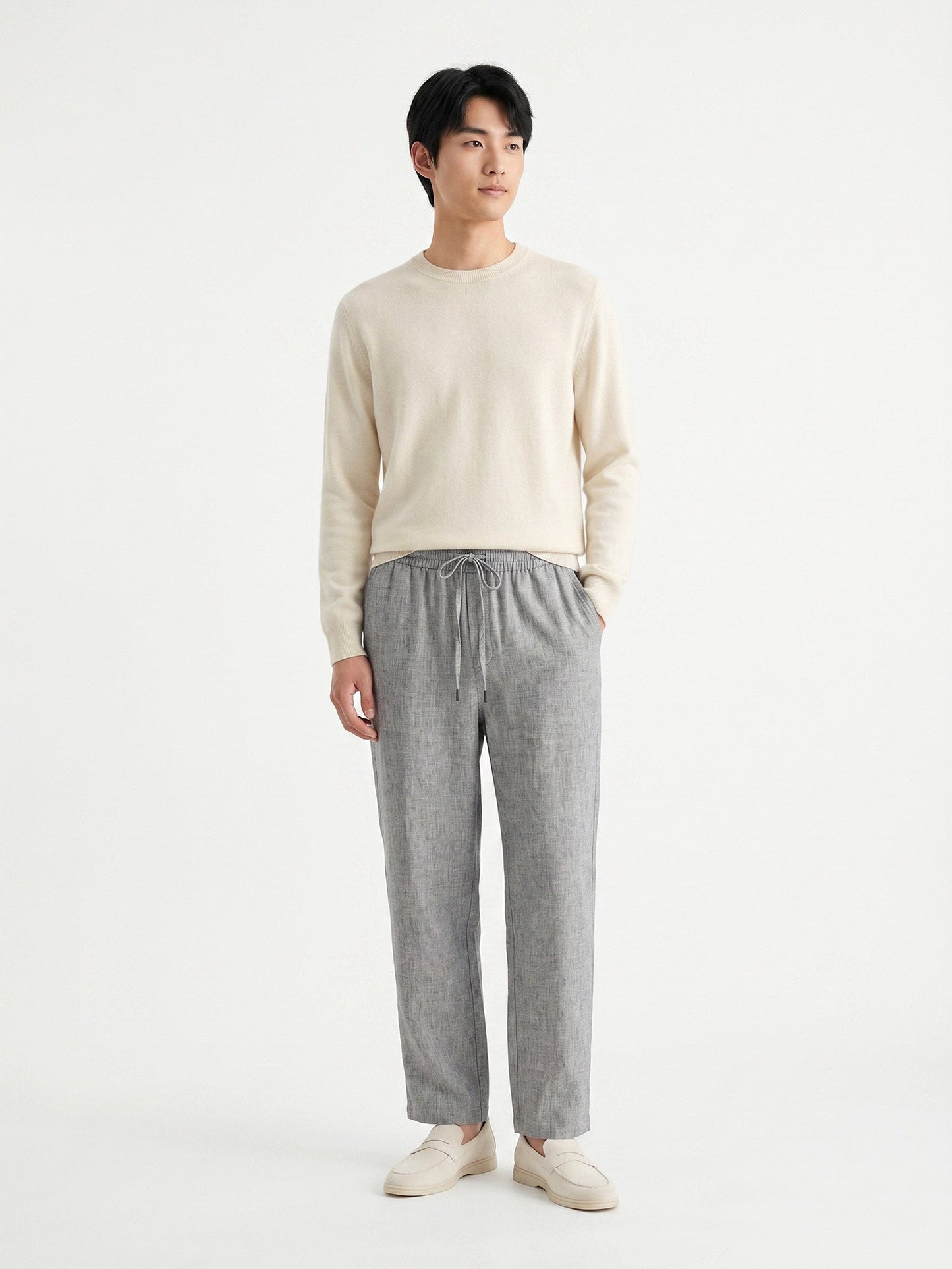 Mens Lightweight Cooling Loose-fit Casual Pants