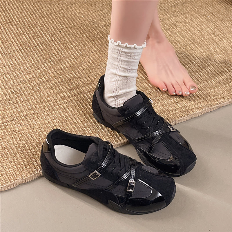 2026 New Flat Breathable Mesh Agon Shoes Women's Casual Sports Shoes Versatile German Training Shoes Women's Single Shoes Trendy
