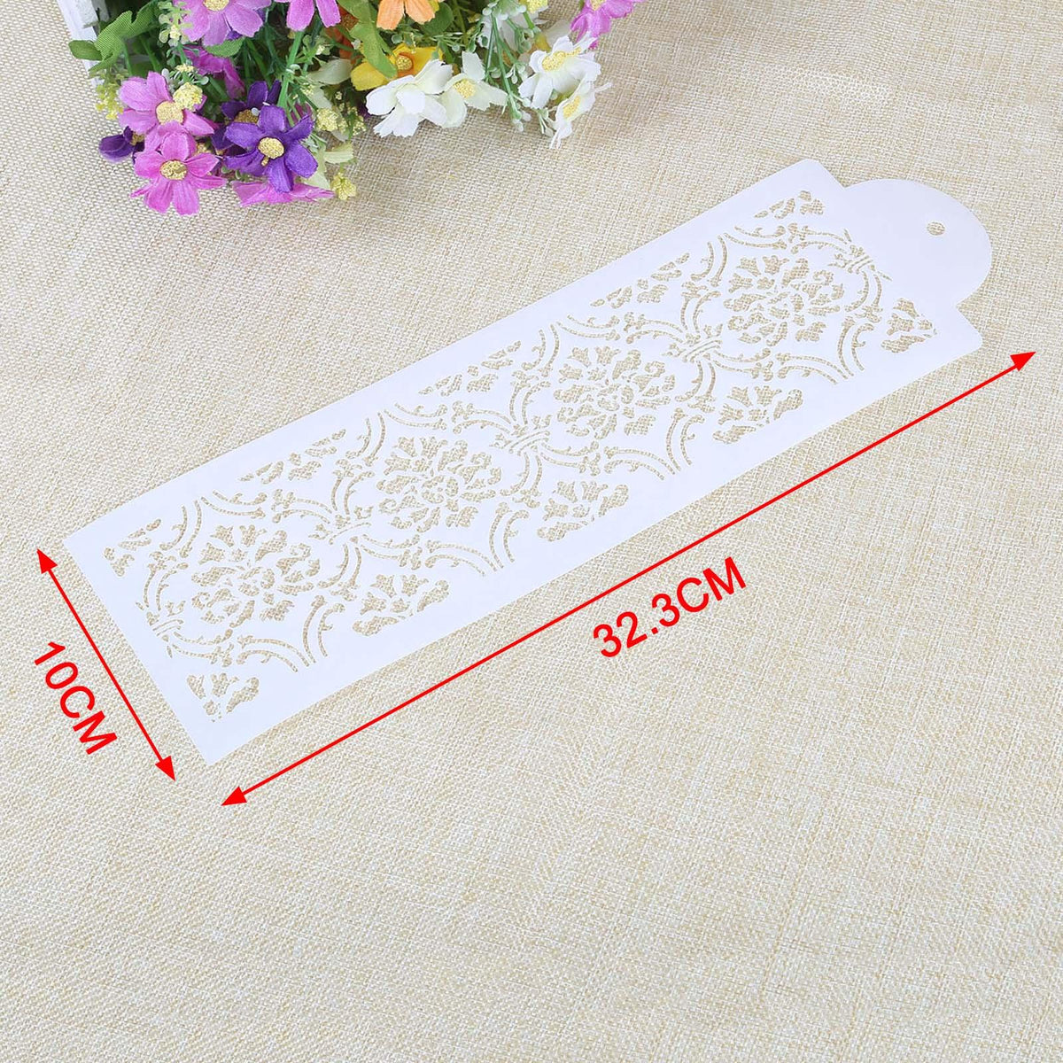 2 Style Cake Side Cupcake Cake Sugarcraft Decoration Cake Mould Plastic Baking Cake Decorating Tool 2 Pieces Cupcake Stencil Cake Side Decorating Templates Powdered Sugar Template Wedding Cake Decor Flower Molding