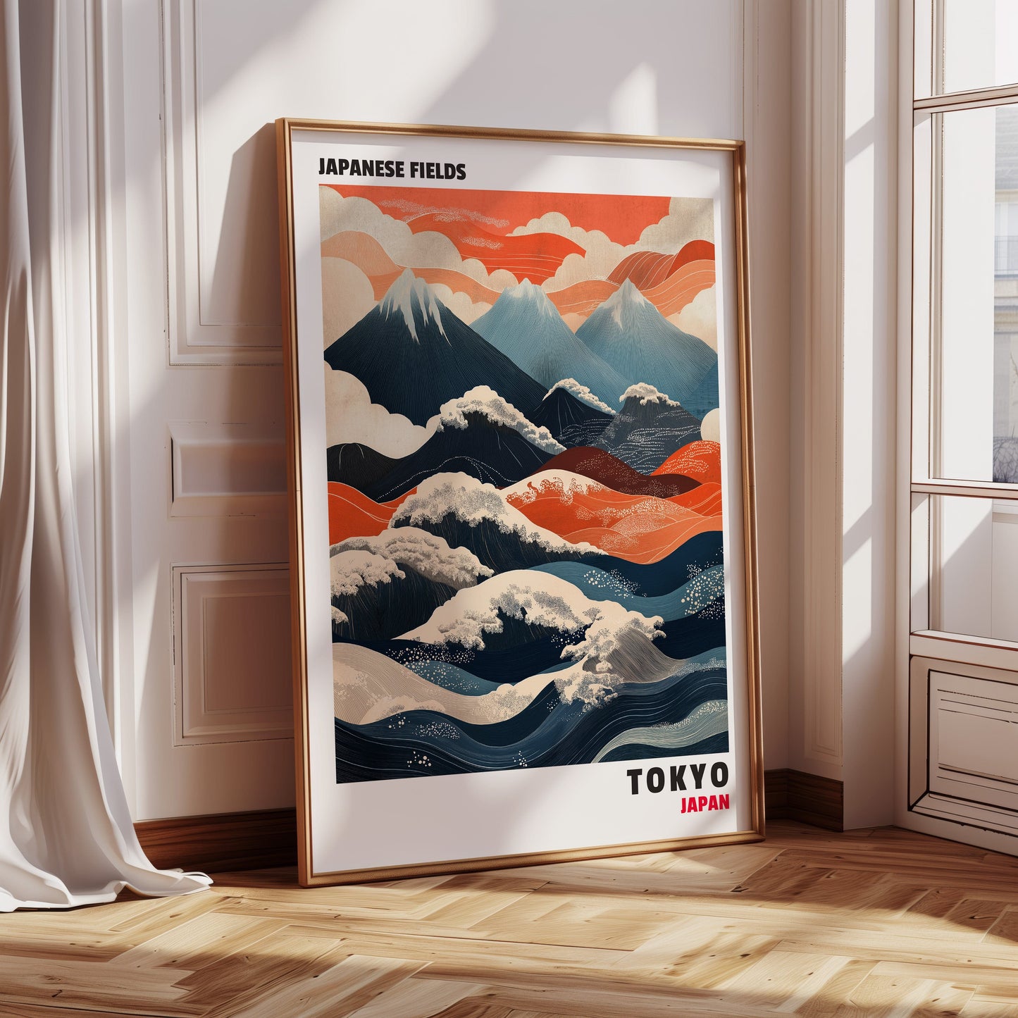 Champs japonais – Harmonie entre montagne et vague