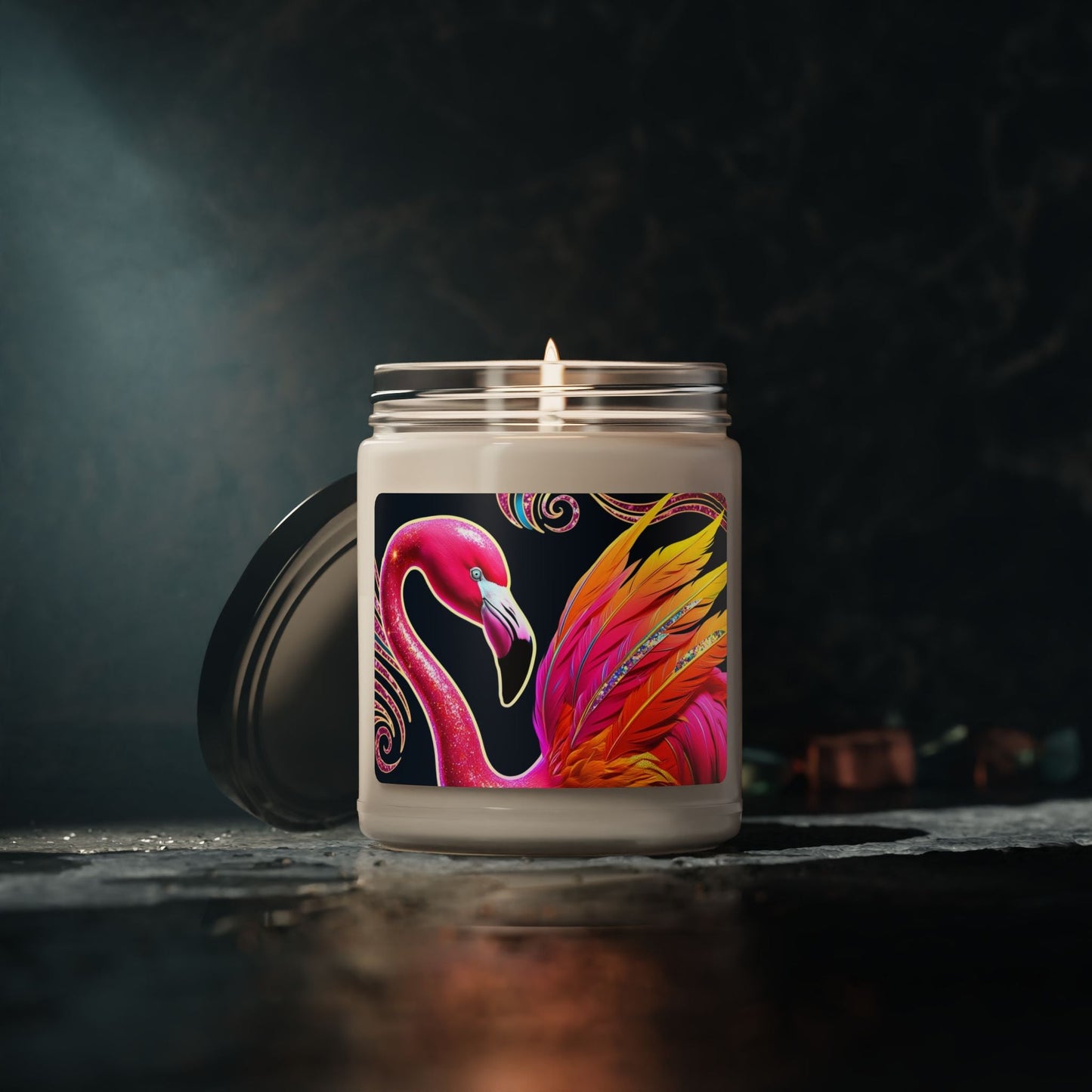 Bougie parfumée en cire de soja avec pot en verre