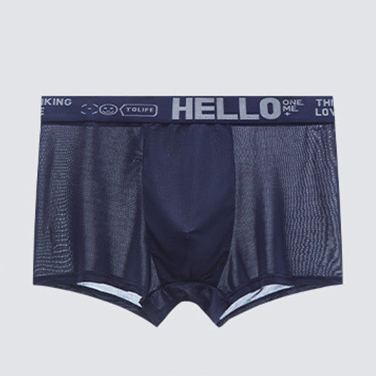 Popular HELLO Ice Silk Men's Boxer Underwear