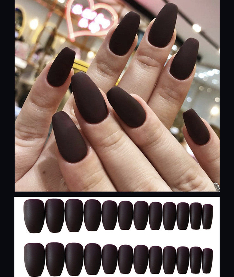 Frosted ballet fake nails
