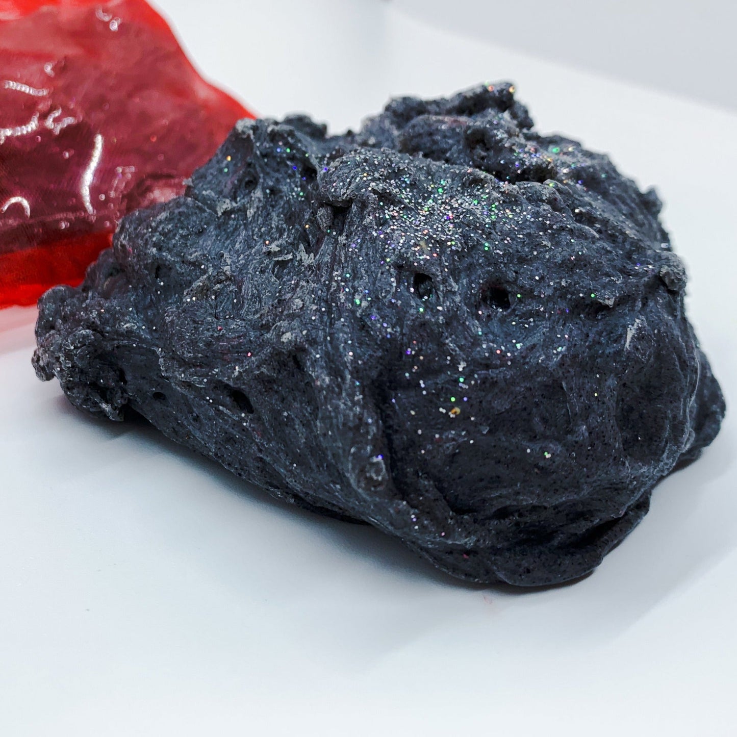 Savon Barre au Charbon Actif avec Paillettes Écologiques Parfum Vanille Chaude Cadeau Exfoliant de Luxe