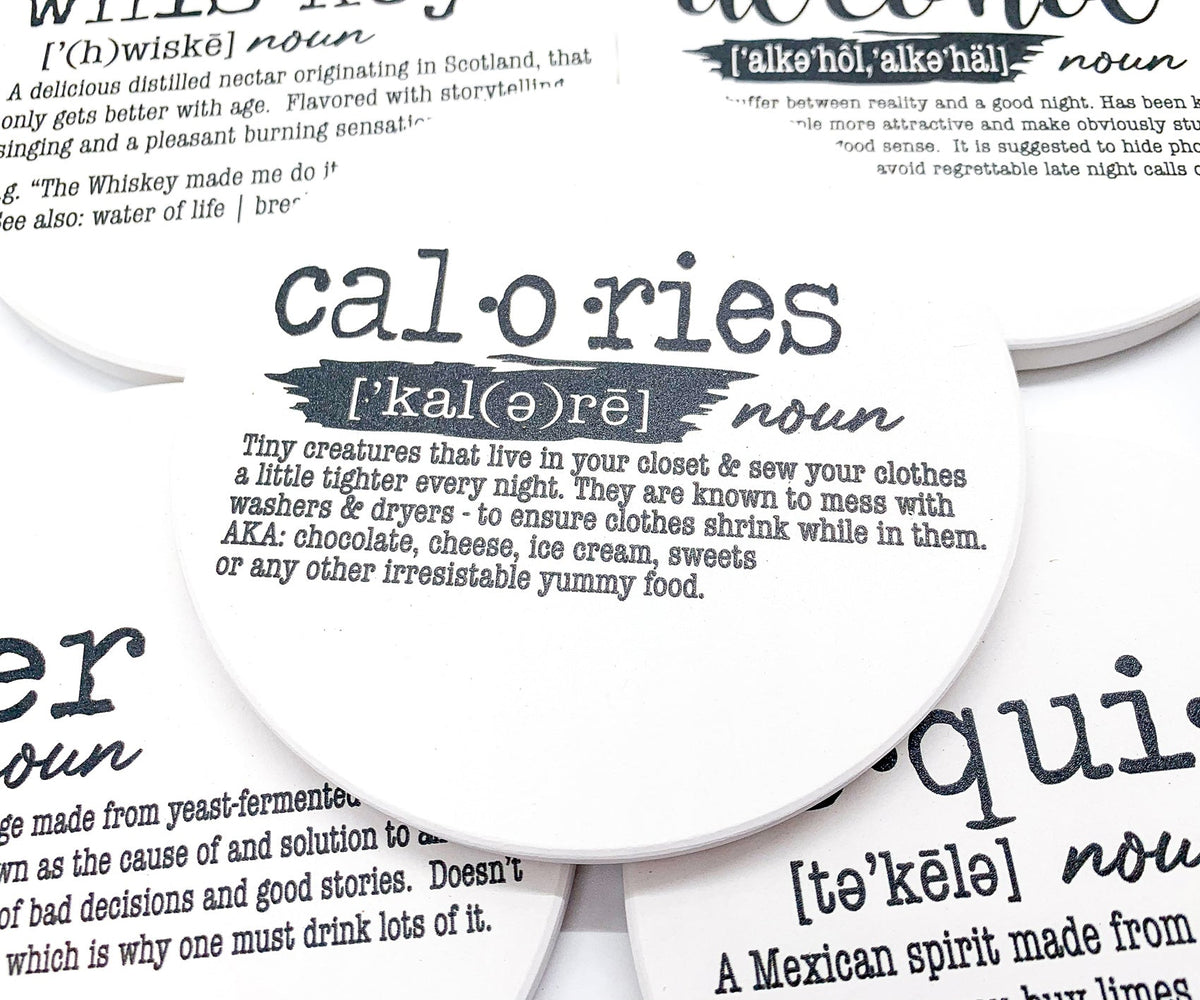 Funny Drink Definition Coasters Set Dictionary Quote Coasters For Bar And Countertop Decor