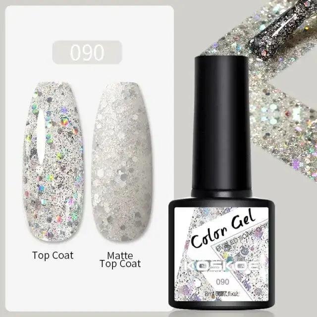 Spring Summer Nail Gel Polish Colorful UV LED Diamond Stylish Glossy and Matte Fashion Design For Womens
