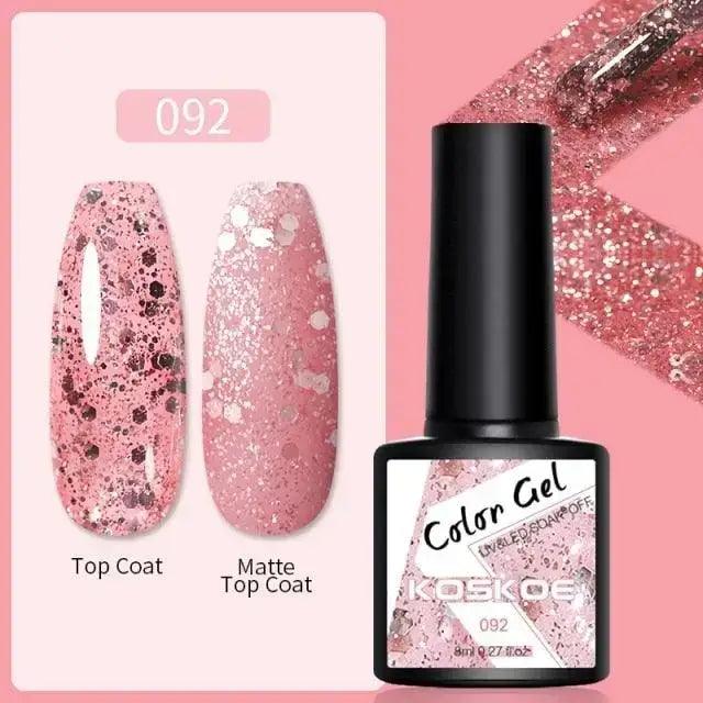 Spring Summer Nail Gel Polish Colorful UV LED Diamond Stylish Glossy and Matte Fashion Design For Womens