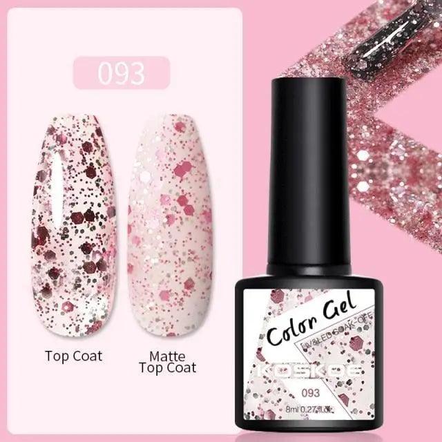 Spring Summer Nail Gel Polish Colorful UV LED Diamond Stylish Glossy and Matte Fashion Design For Womens