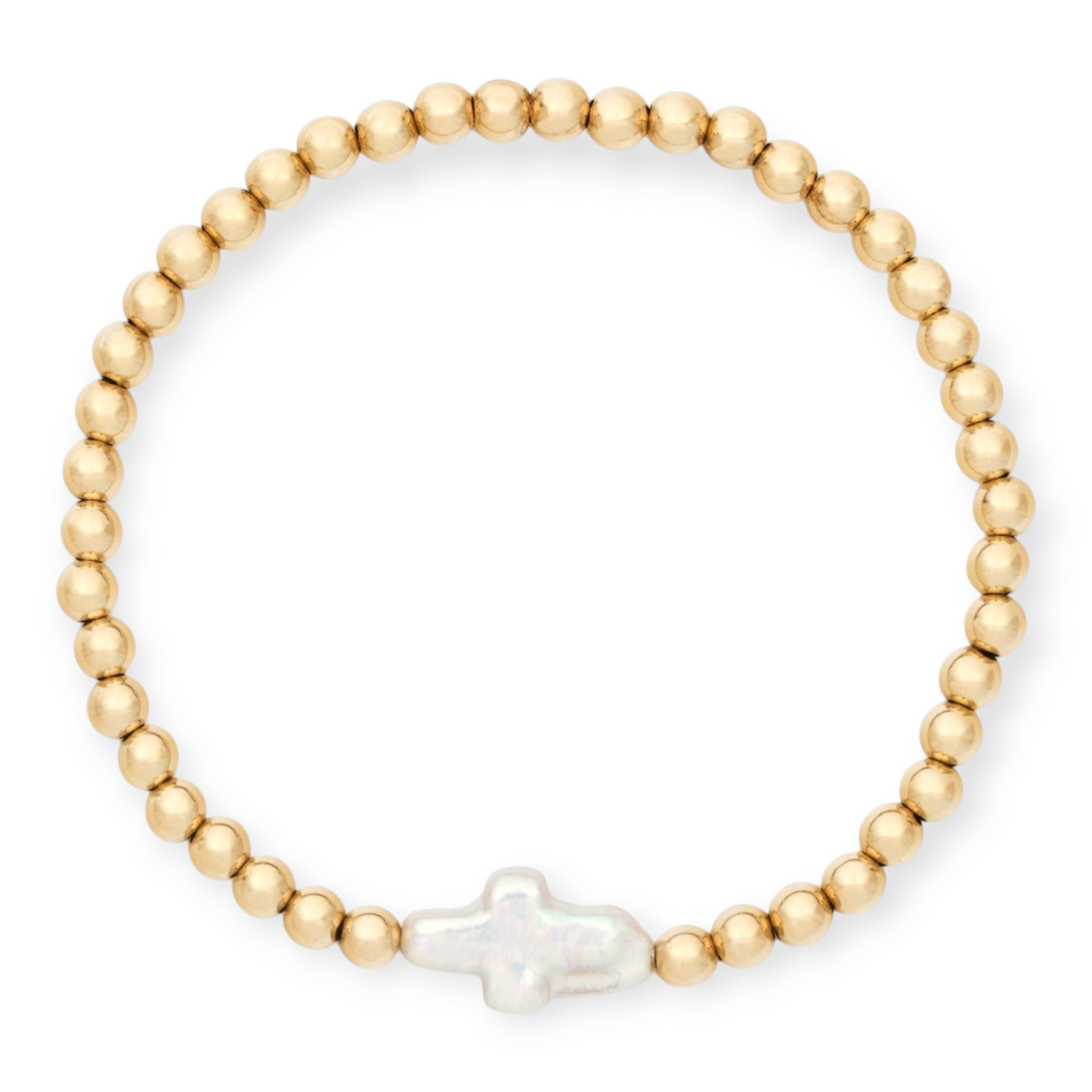 Pearl Cross Juno Bracelet (4mm)