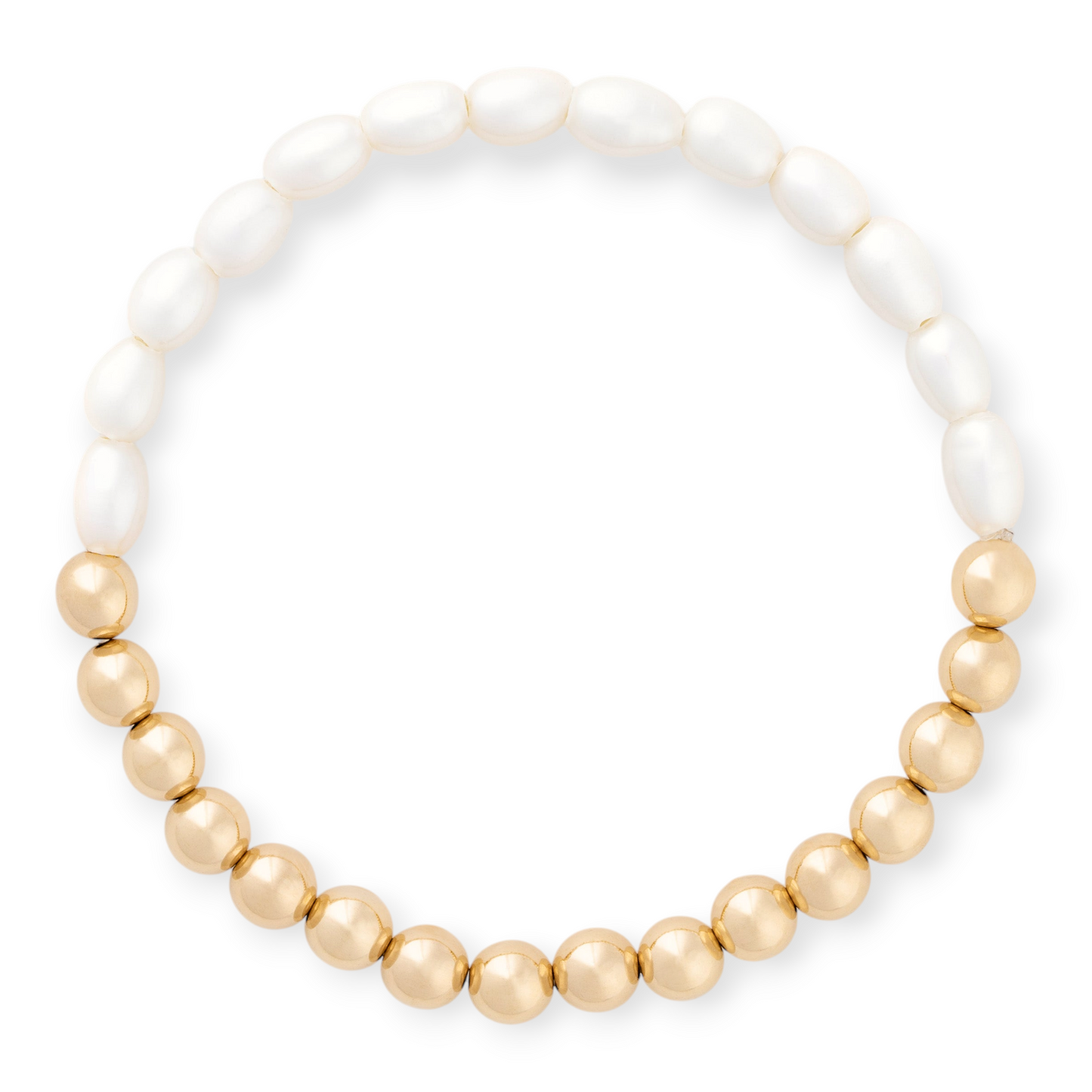 Half Pearl Half Juno Bracelet (6mm)