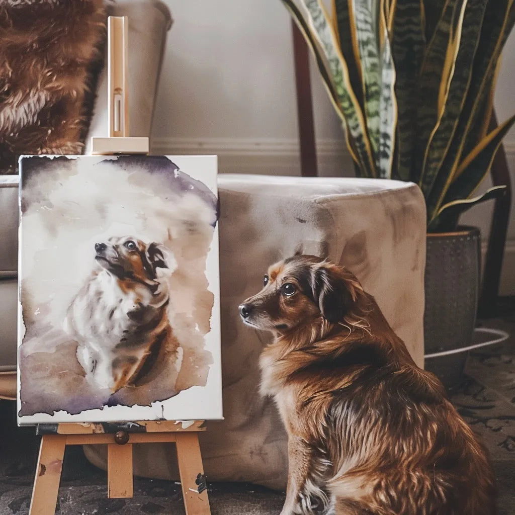 Aquarellmalerei Textur Porträt