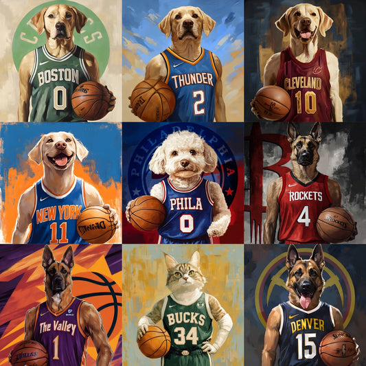 Basketball-Legenden: Haustier-Edition-Texturporträt