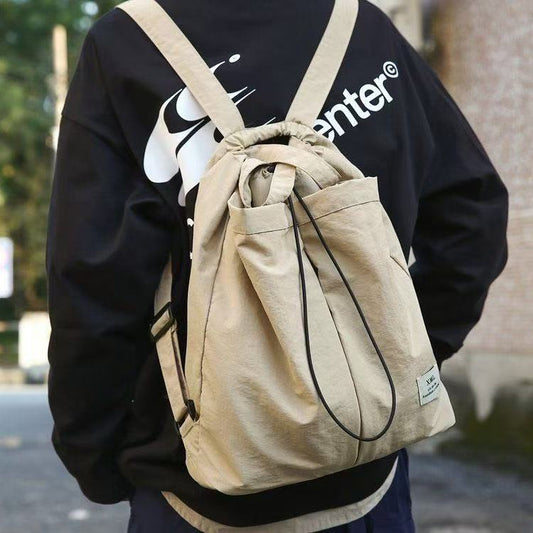 Casual anti-splashing nylon backpack female, backpack neutral large capacity student bag, backpack purse lightweight casual