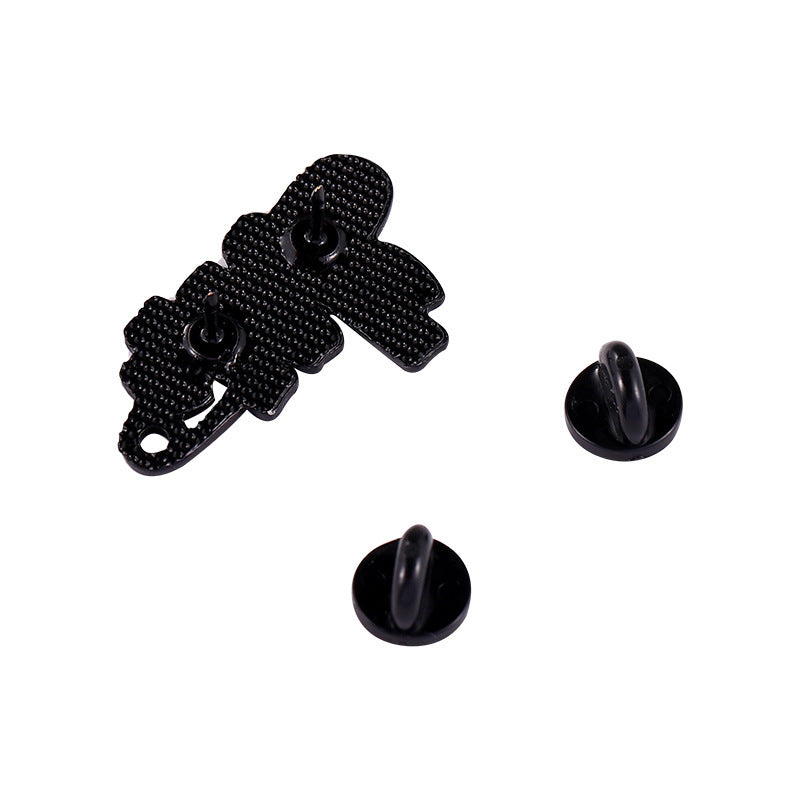 Retro Alphabet Clip Couple Badge