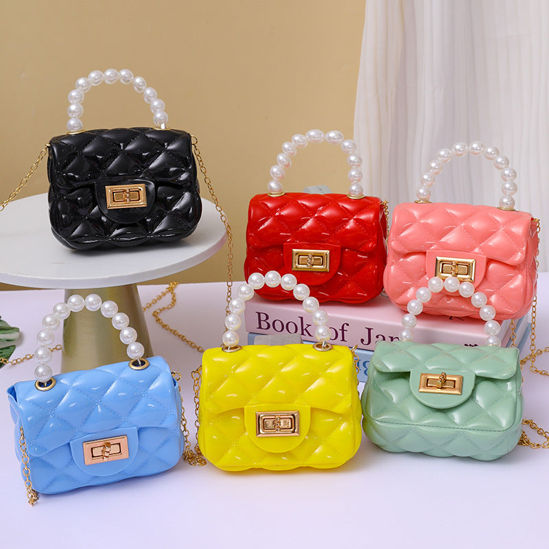 Handheld Candy Bag Solid Color Single Shoulder Strap