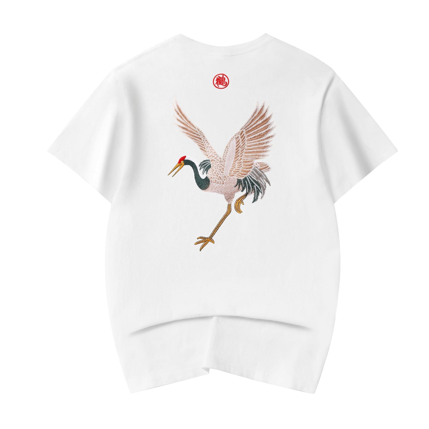 T-shirt brodé grue volante KH858