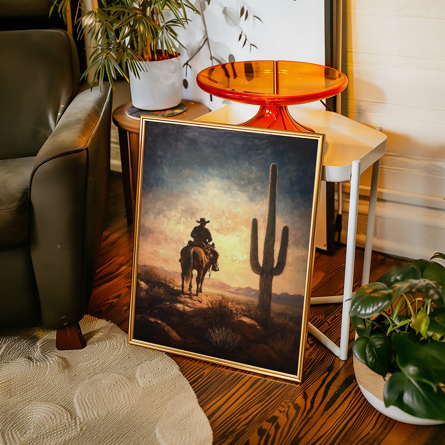 Cowboy Horizon au lever du soleil