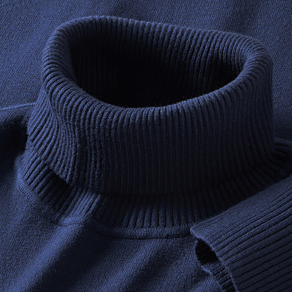 Mens Thermal Turtleneck Sweater For Layering Under Knitwear