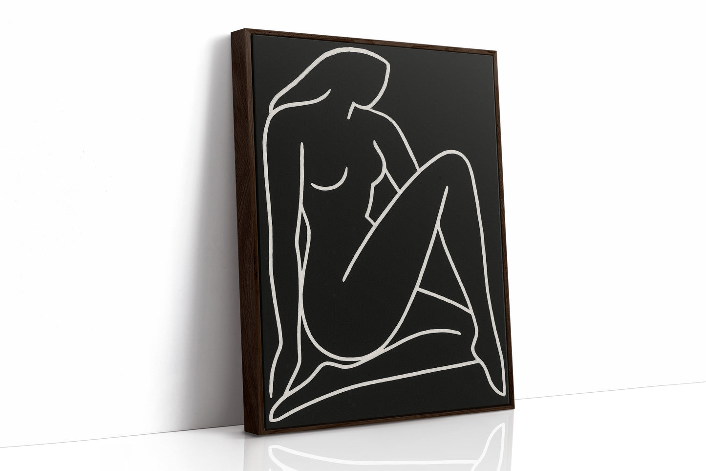 Reclining Muse in White Ink