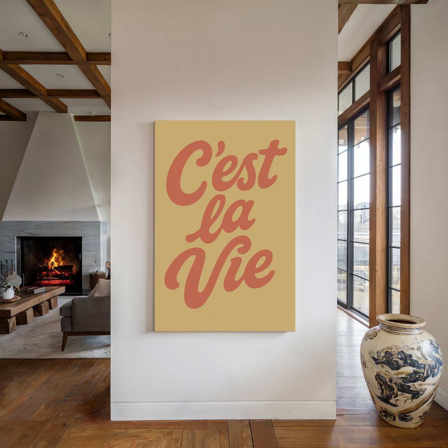 C’est La Vie Décor Mural Rétro