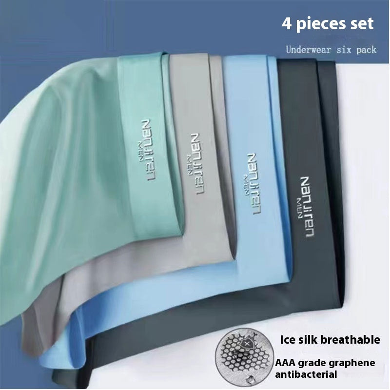 Ice Silk Men's Boyshorts Graphene Antibacterial