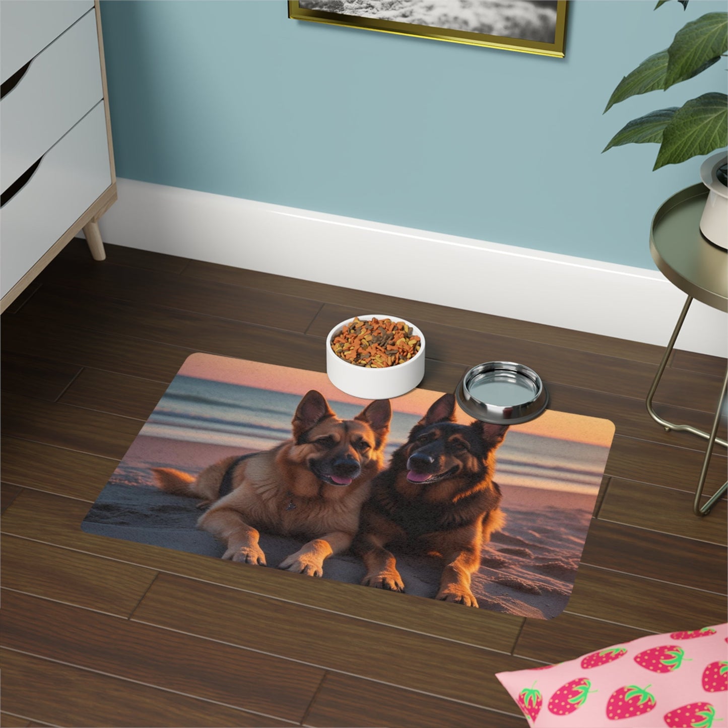 Tapis antidérapant pour animaux de compagnie – Tapis d'alimentation étanche pour chiens