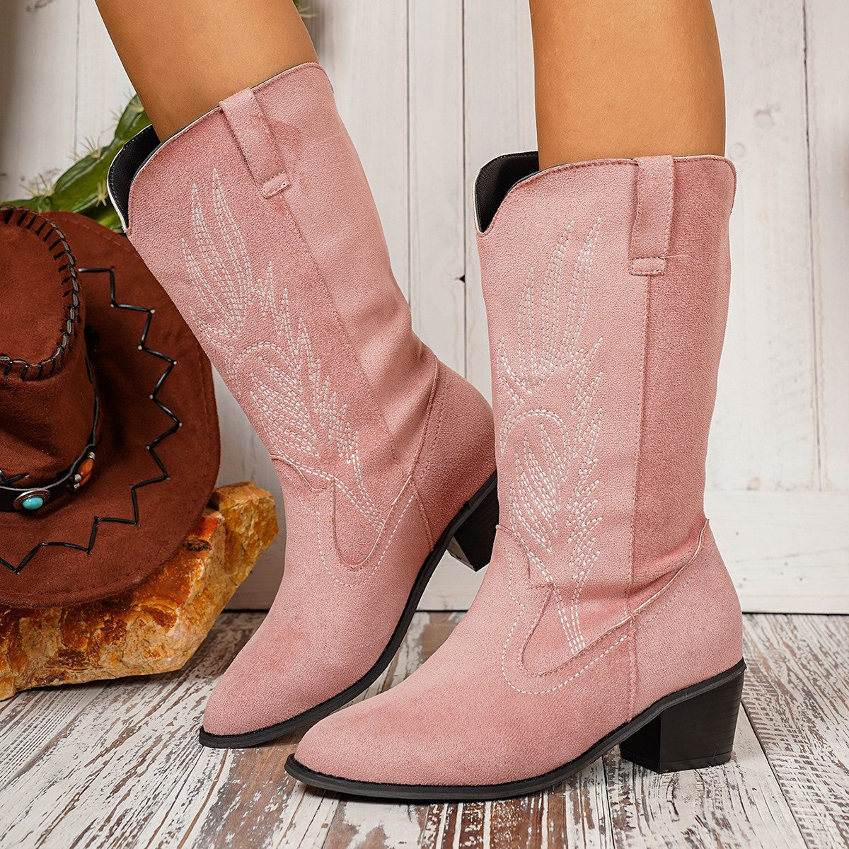 Womens Leather And Suede Denim Shoes For Autumn And Winter