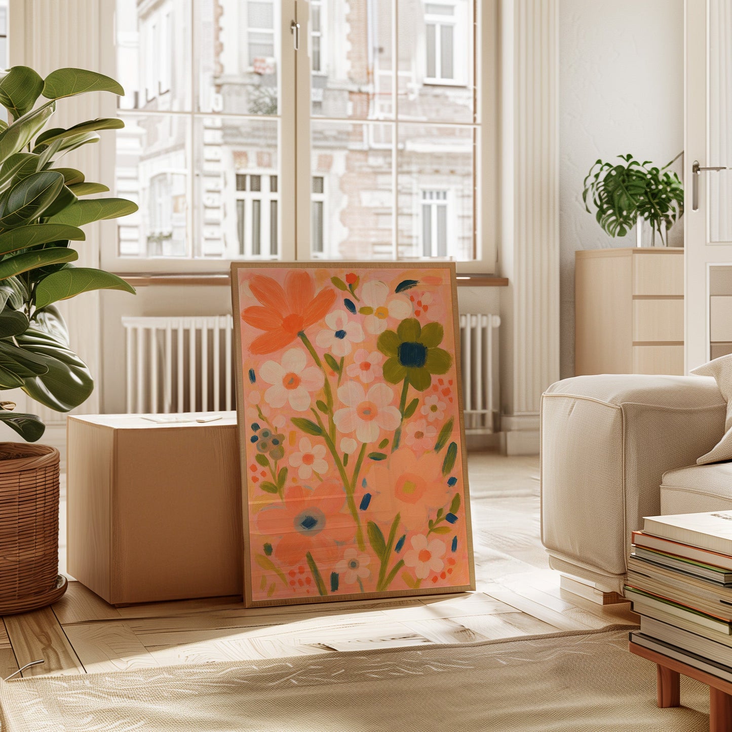 Jardin de fards en pleine floraison