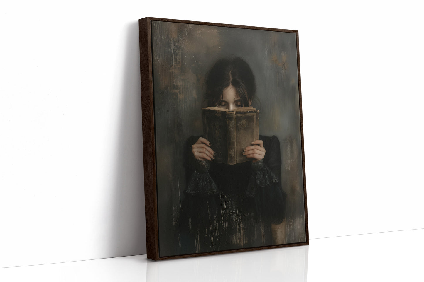 The Reader in Velvet Shadows
