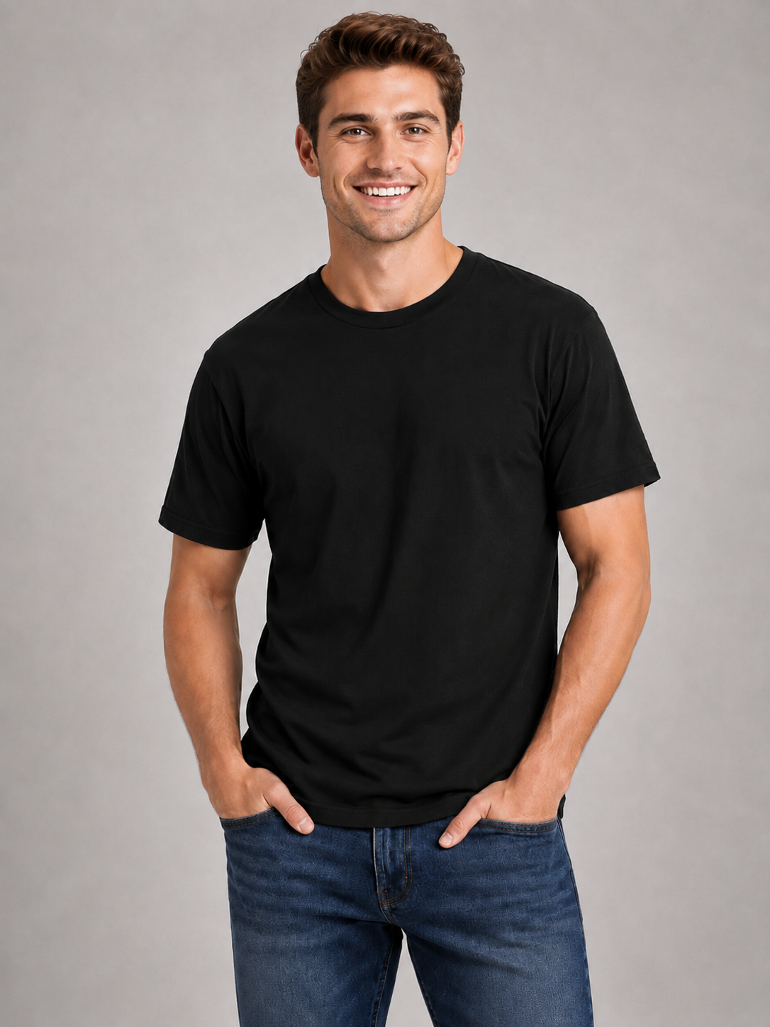 Retro Ring-Spun Rundhals-T-Shirt 2100