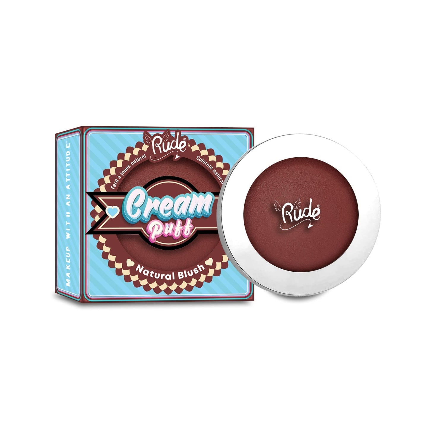 RUDE Cream Puff Natürliches Rouge - Red Velvet