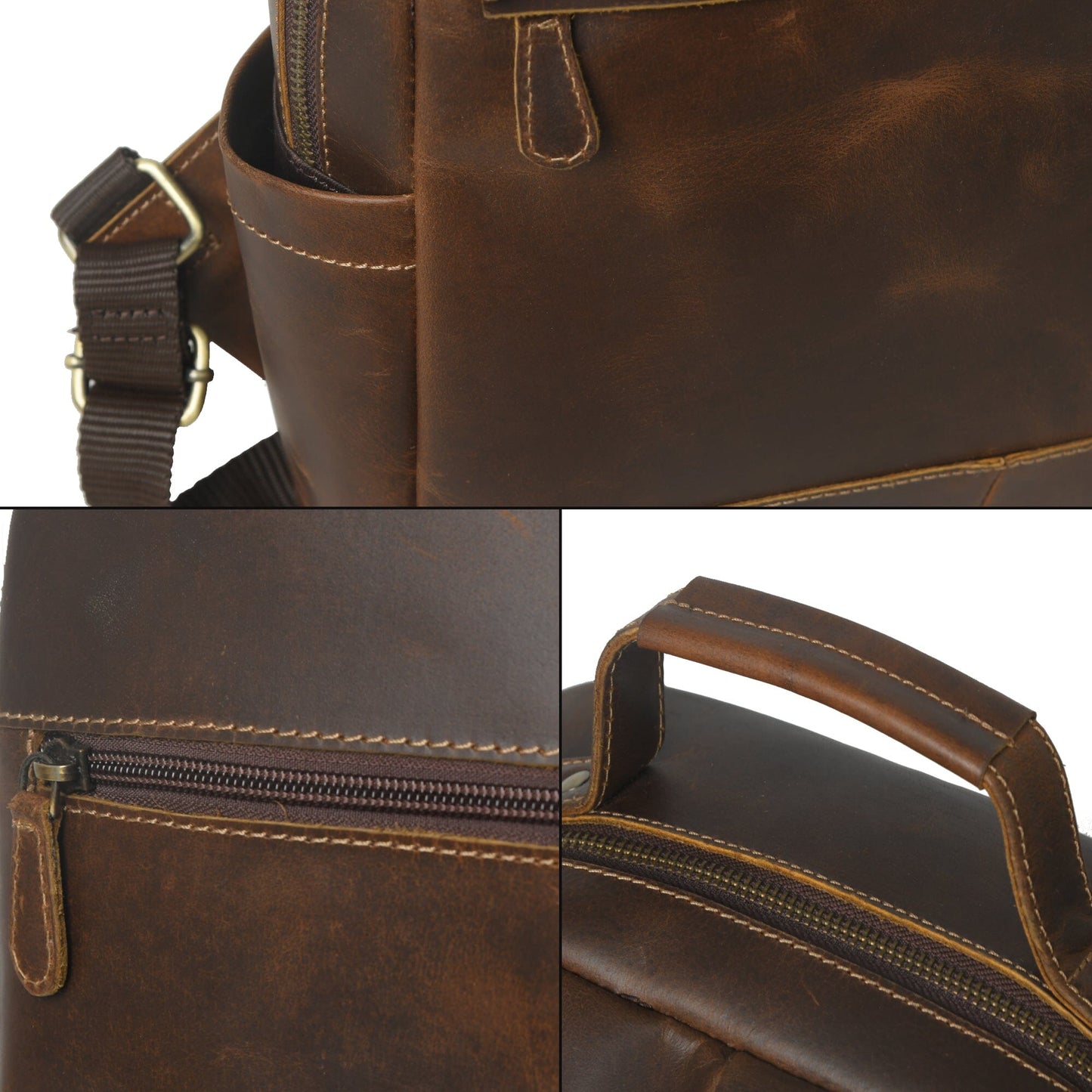 Sac à dos unisexe en cuir de buffle MaheTri Cambridge