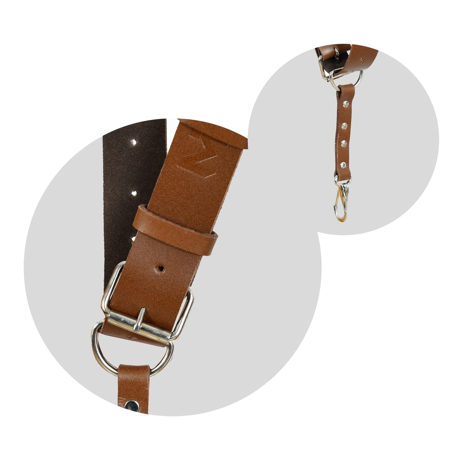 Harnais double pour appareil photo – Marron