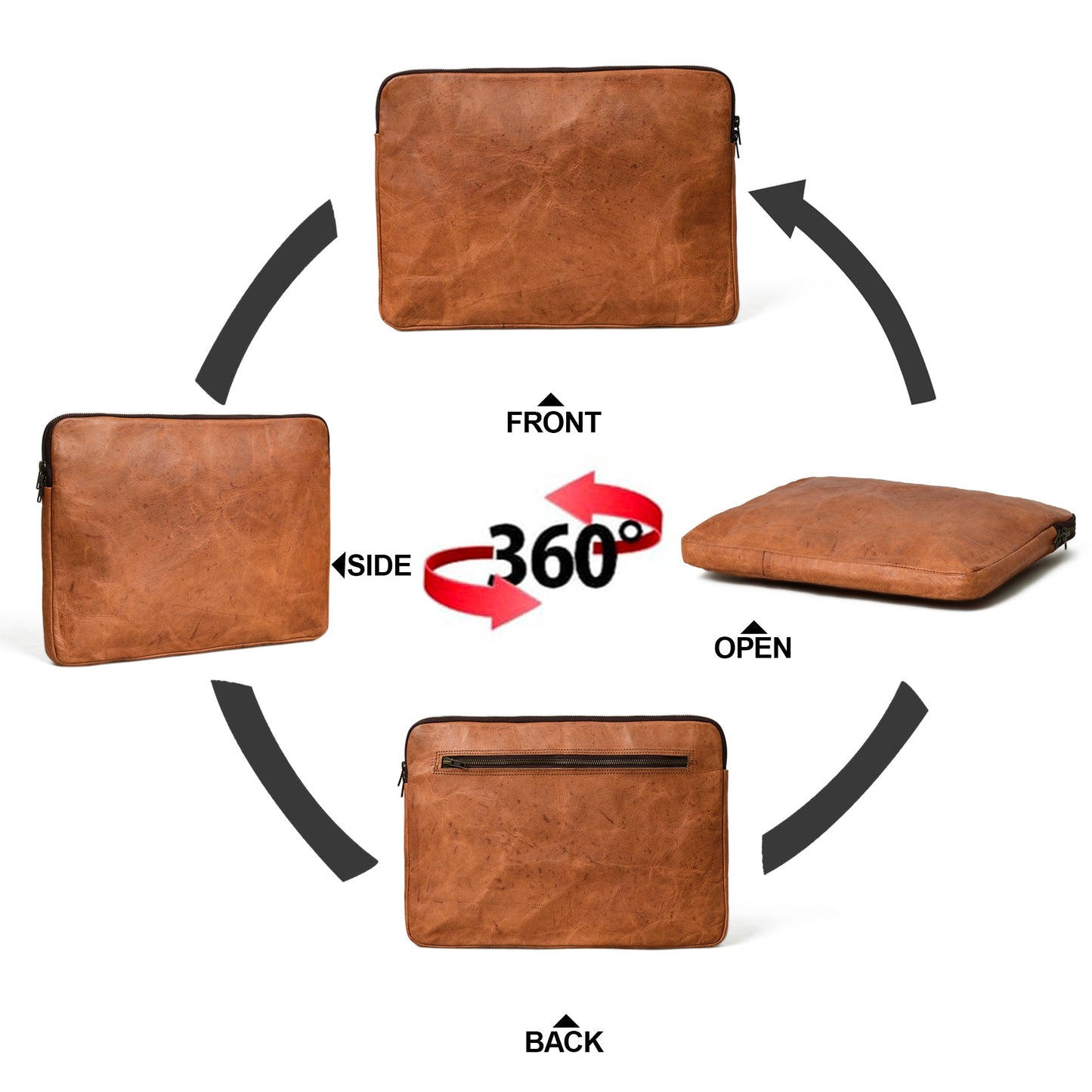 Zento Laptop-Hülle – Hellbraun