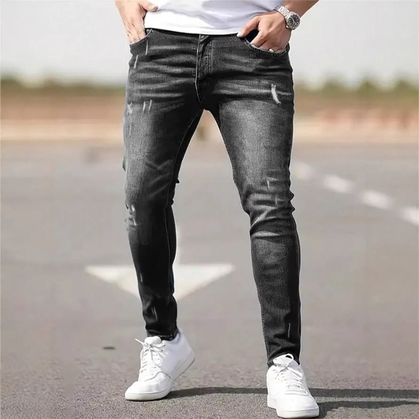 American-style Slim-fit Versatile Mens Skinny Jeans