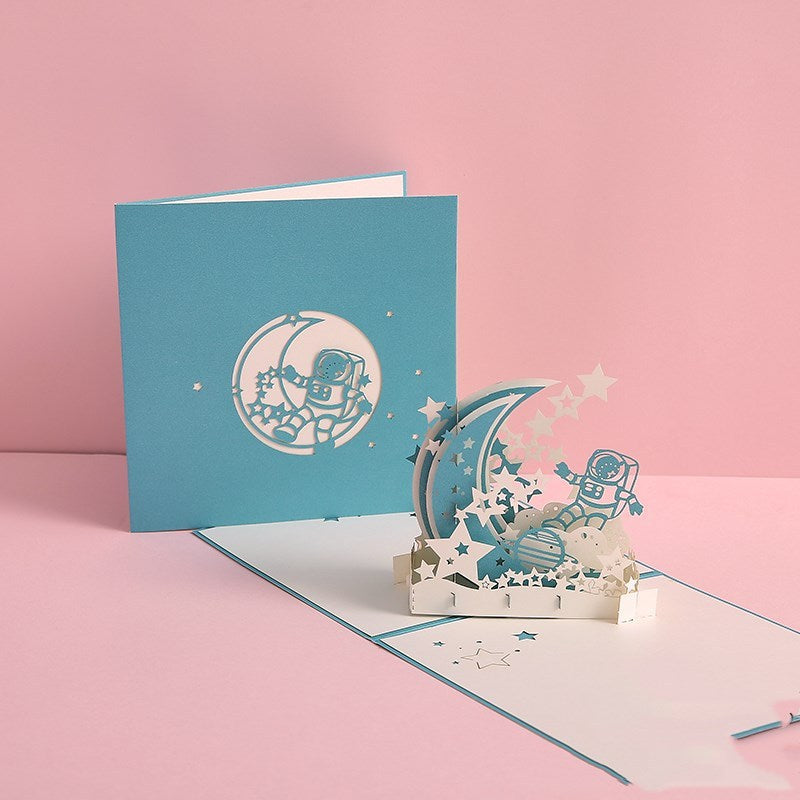 3D Sakura Kissing Lover Greeting Card