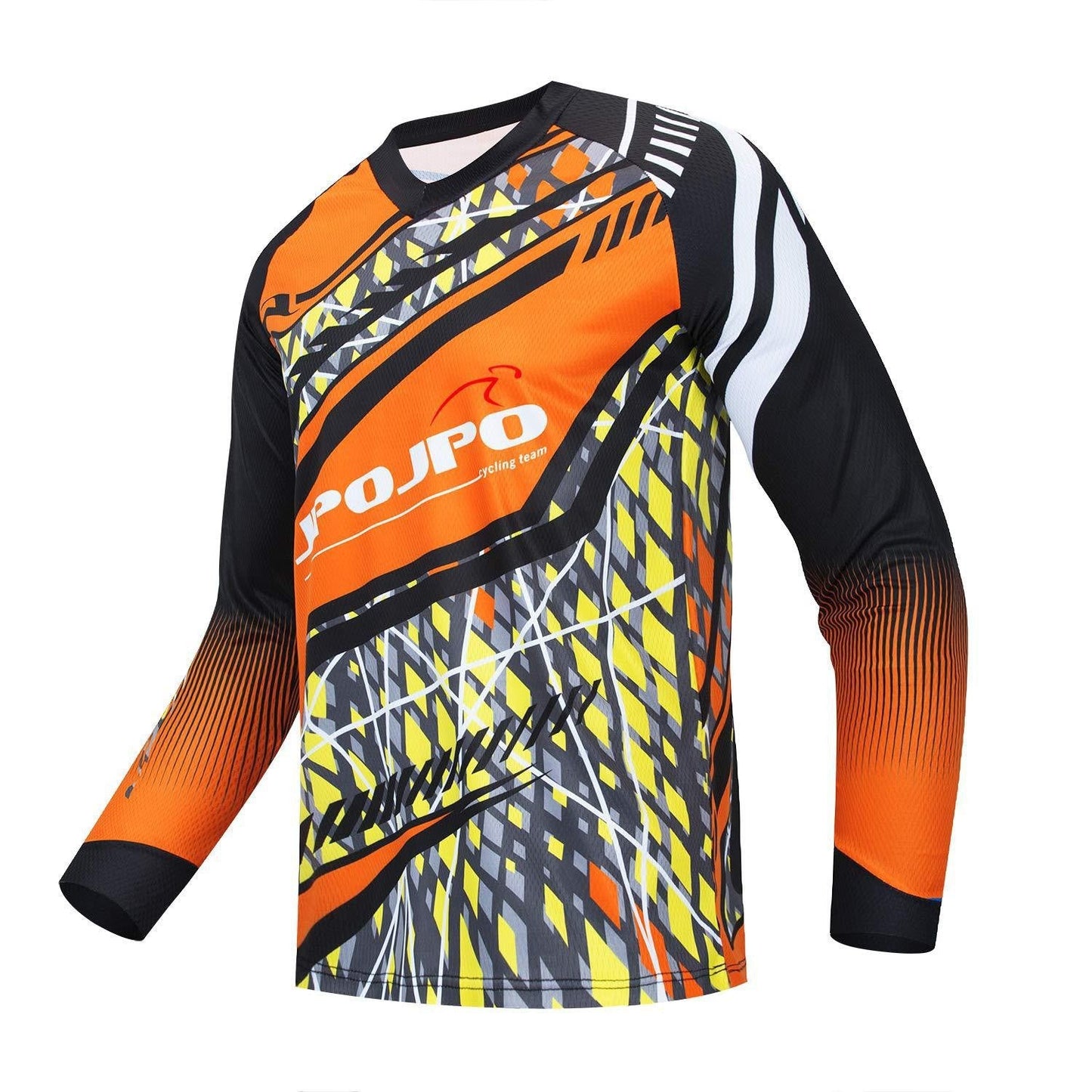 V-neck 3D Digital Print Long Sleeve