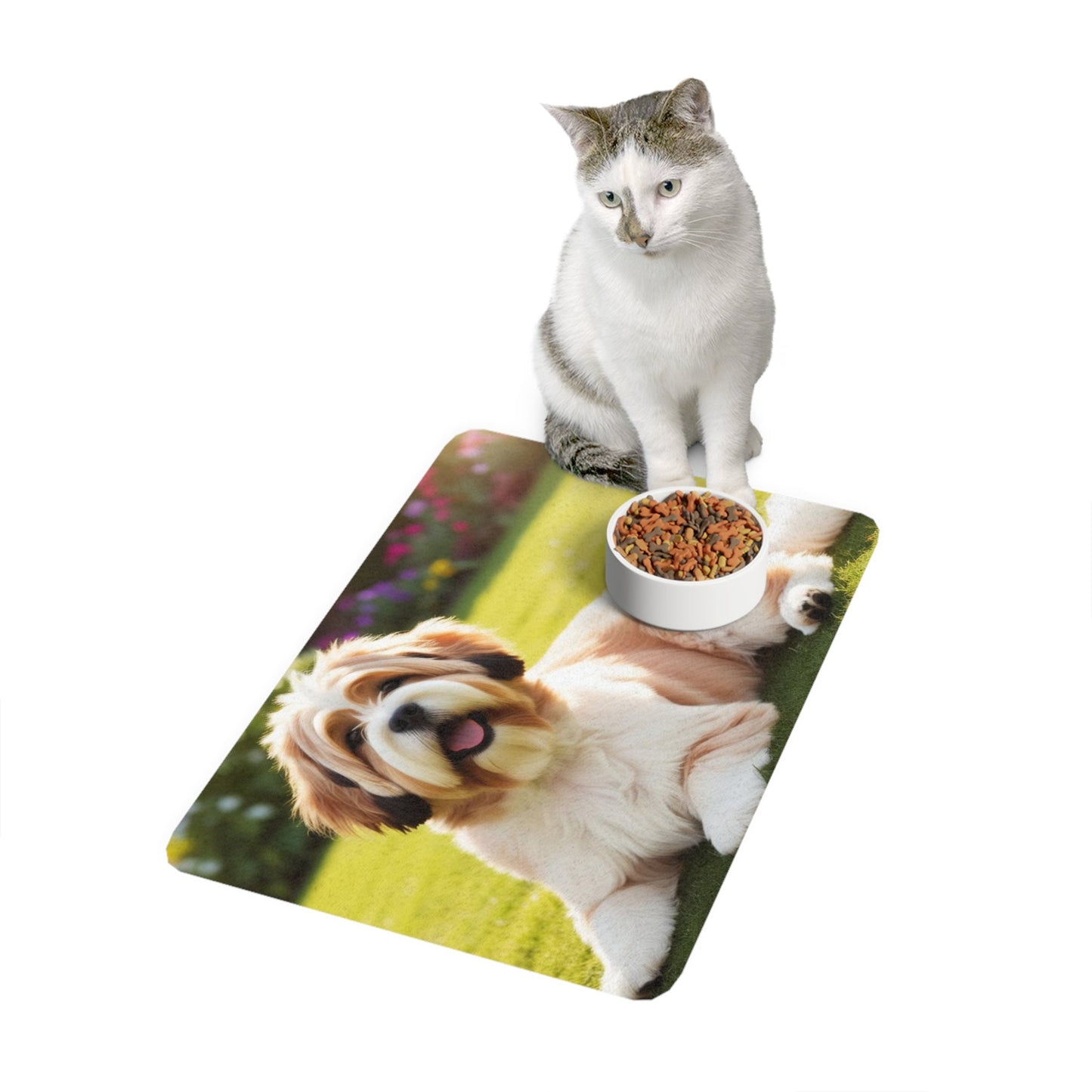 Tapis antidérapant pour animaux de compagnie – Tapis d'alimentation étanche pour chiens
