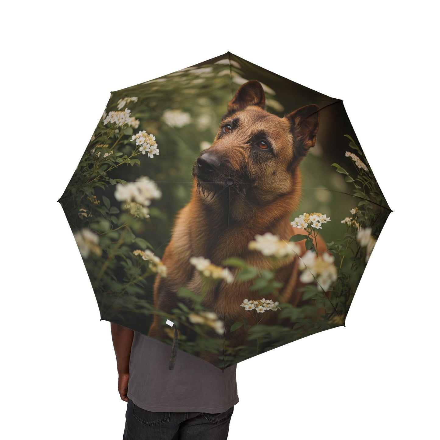 Parapluie semi-automatique 48" – Grand parapluie de voyage coupe-vent